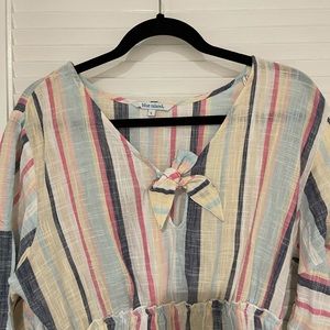 Blue Island large women’s beach dress. Linen